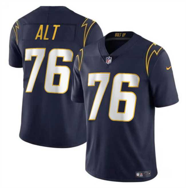 Youth Los Angeles Chargers #76 Joe Alt Navy 2024 Draft Vapor Limited Stitched Jersey Dzhi->youth nfl jersey->Youth Jersey